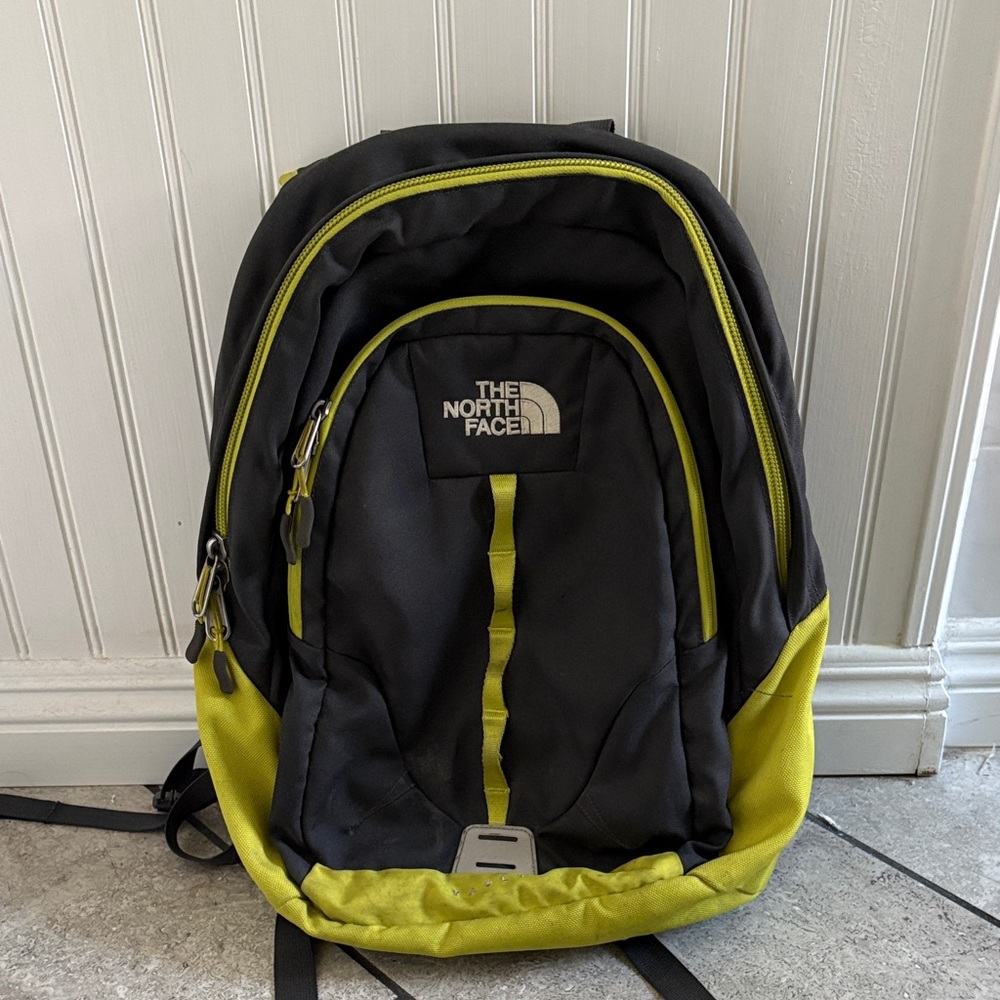 The North Face Men's Black and Yellow Backpack